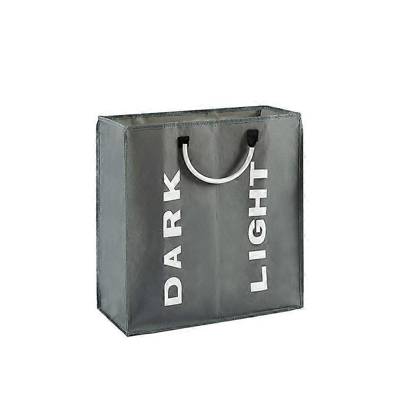 2 section Collapsible Laundry Bag Foldable Laundry Hamper Durable 600D Oxford Laundry Basket