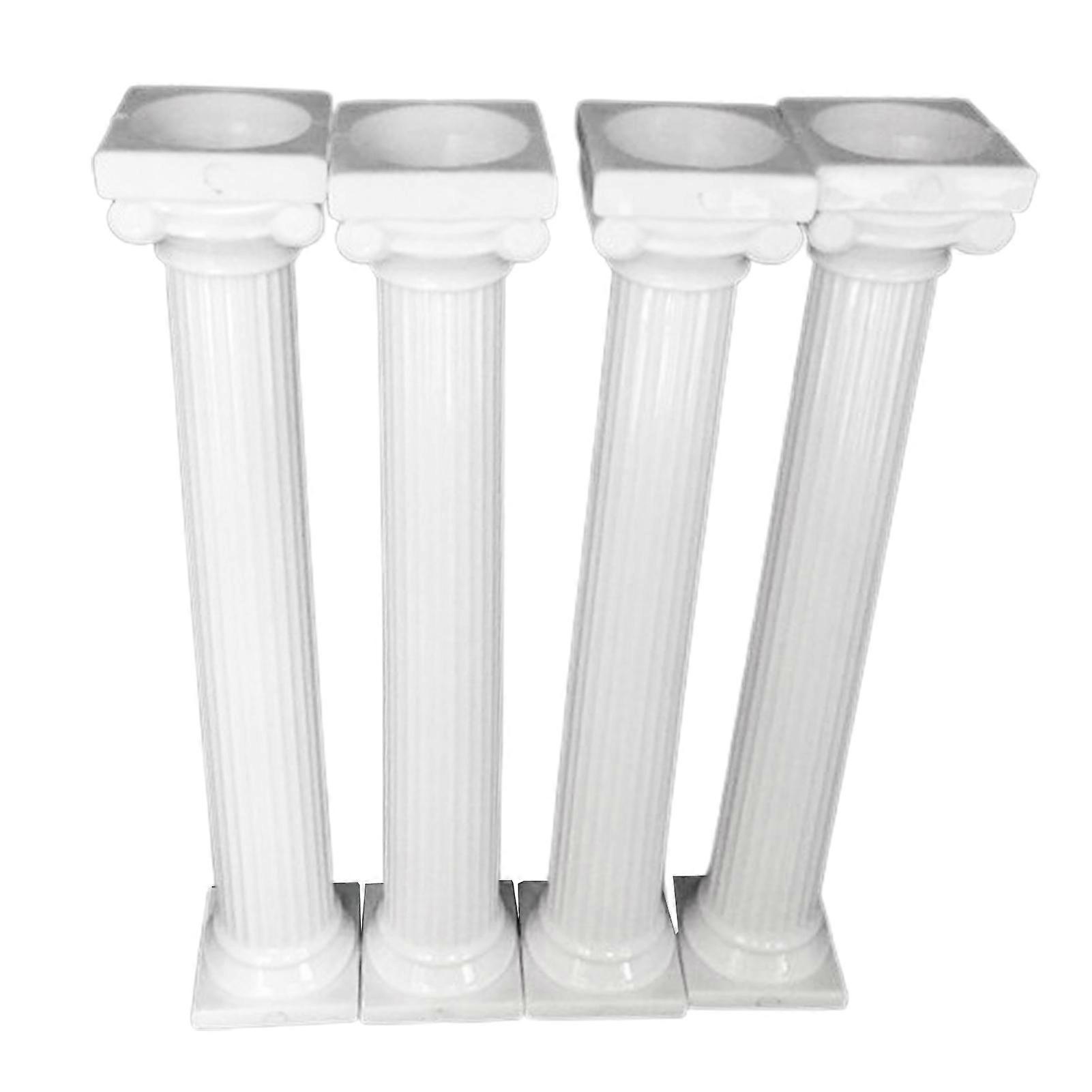4Pcs/Set Cake Rods Non-stick Reusable Plastic Delicate Cake Standing Grecian Pillars Gathering Supplies