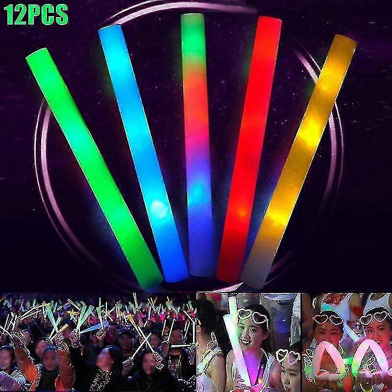 48cm Multi Color Foam Baton Led Light Sticks Multicolor Changing Flashing Concert Support-wtake