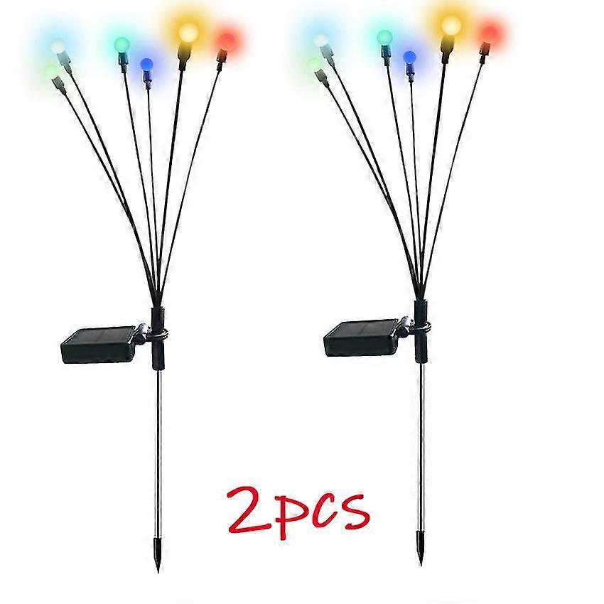 Solar Firefly Lights Waterproof Solar Garden Light(colour) (2 Pcs)