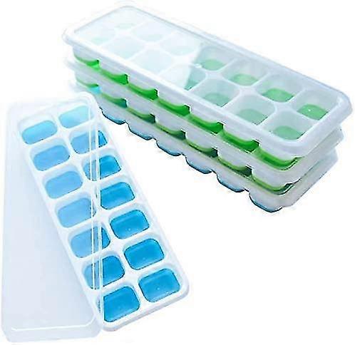 Ice Cube Tray With Non-spill Lid, Ice Molds, Bpa Free, Ice Cube Tray For Water Cocktails