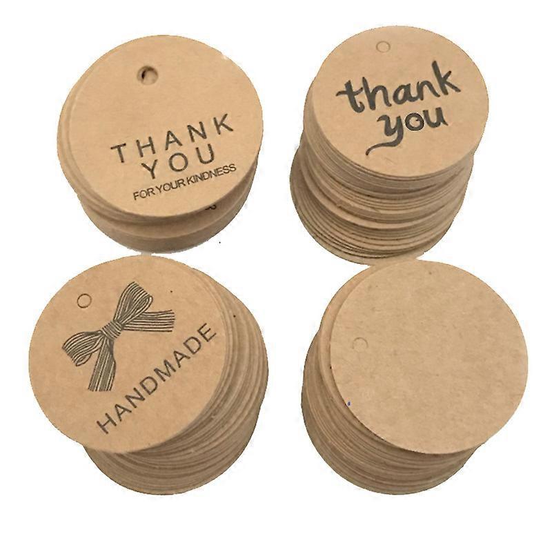 400PCS Kraft Paper Blank Round Tags