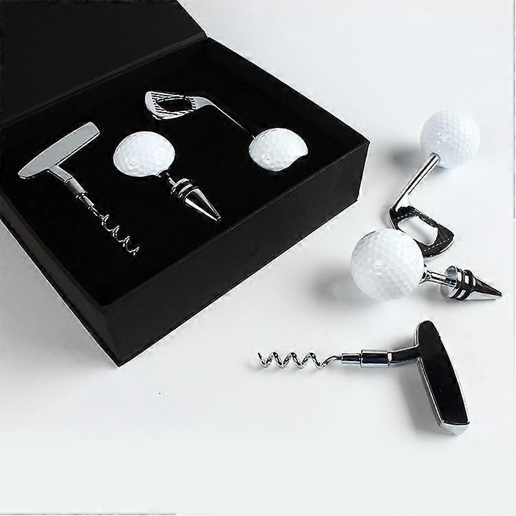 Bottle Opener Set, Golf Shape Corkscrew - Red Wine Bottle Opener