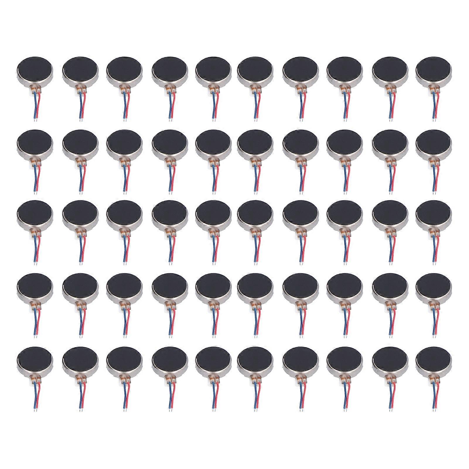 50Pcs Mini Vibration Motors DC 3V 10x2.7mm Anti Interference Small Lightweight Low Noise Micro Vibrating Motor
