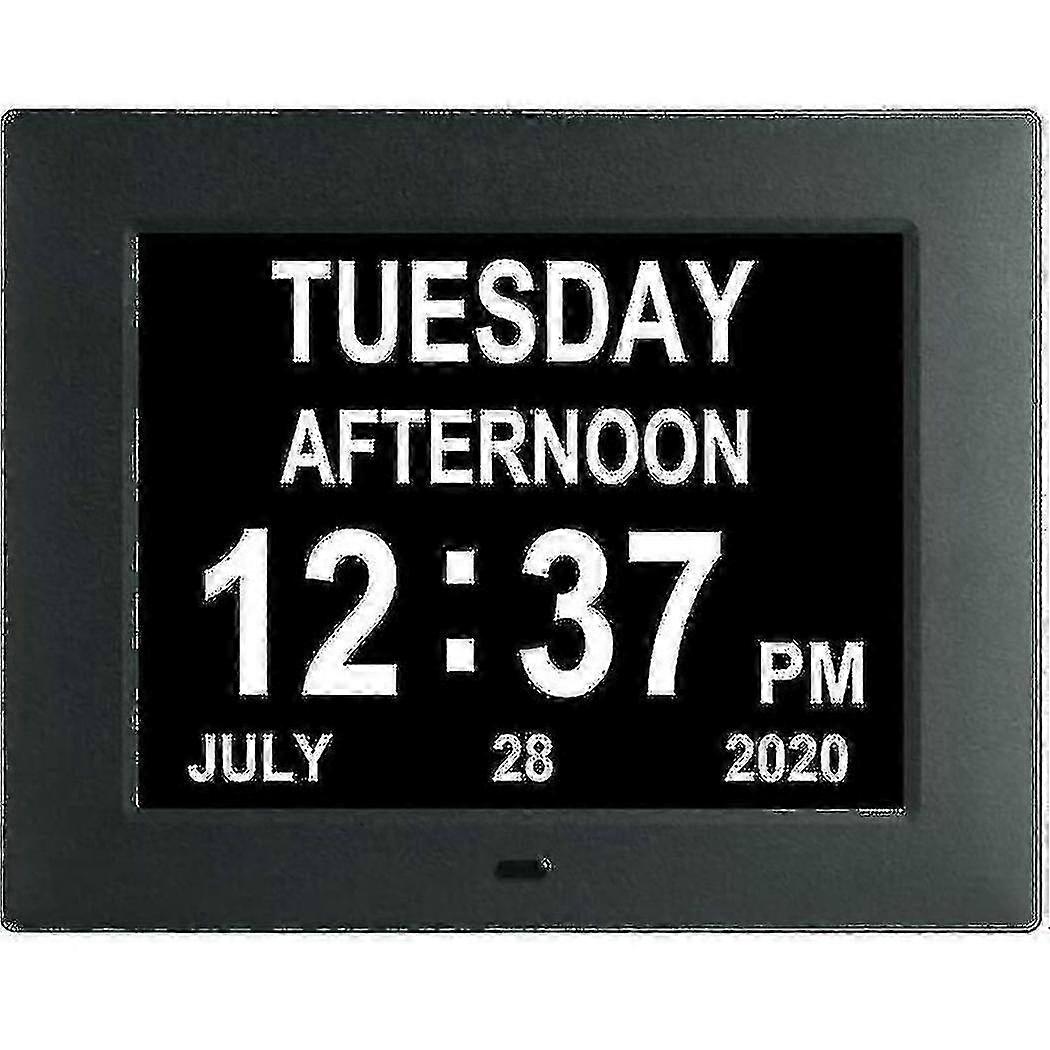 Digital Dementia Clock Calendar Clock Day Date Clock Large Display Large Clear Unabbreviated Time And Date
