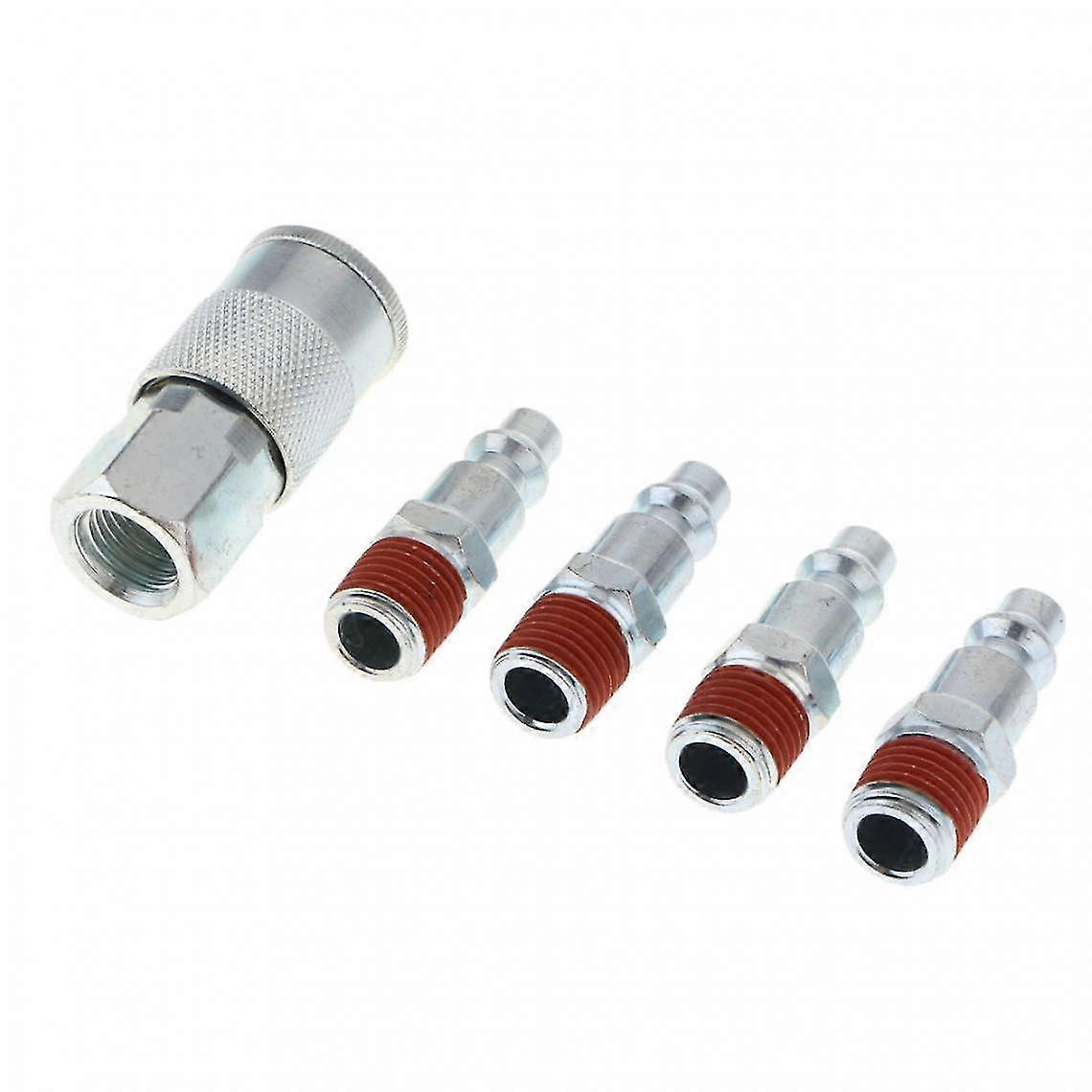 5pcs Air Compressor Hose Compressor Fitting Fittings Quick Release 1/4'' Npt