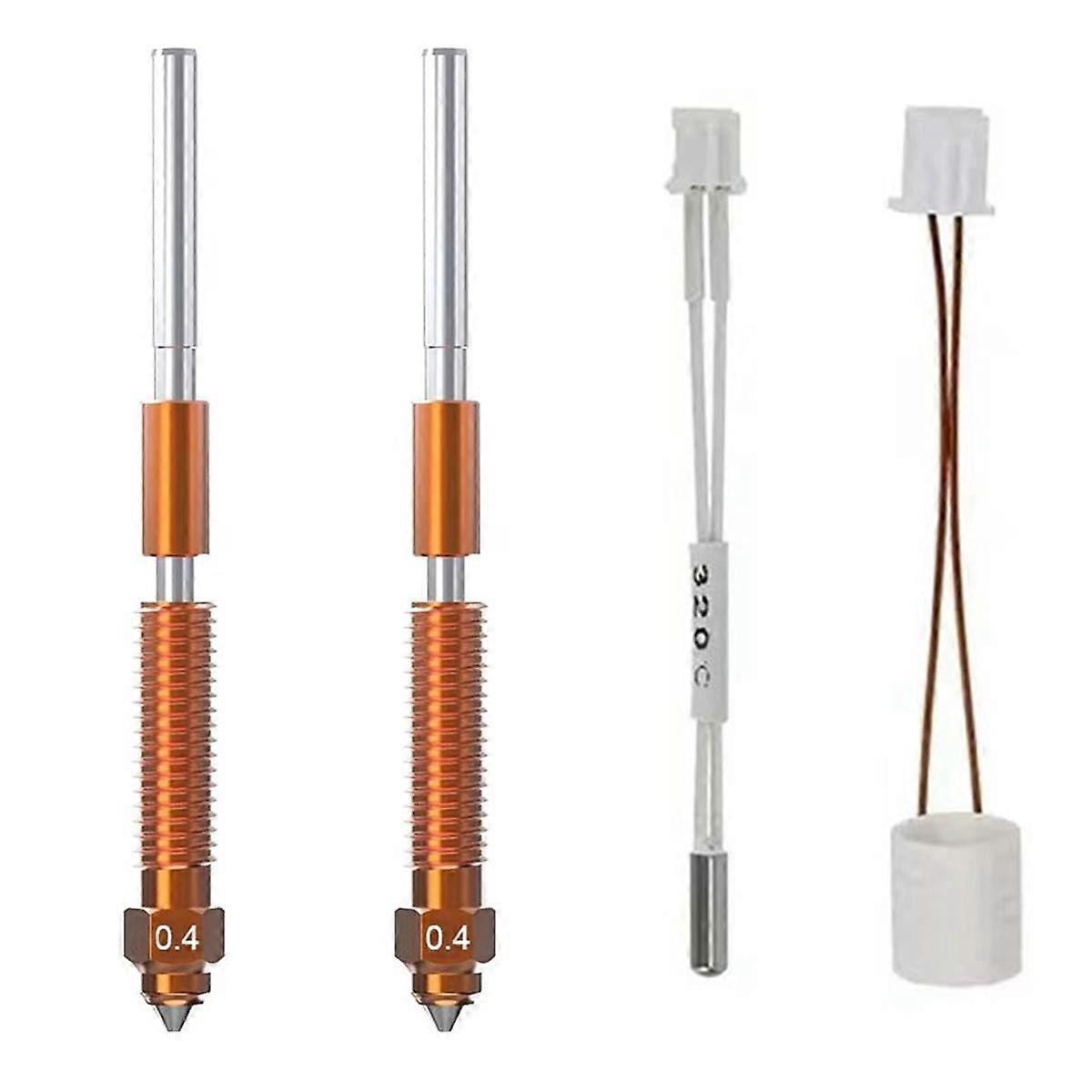0.4MM Integrated Hardened Steel Nozzles Quick-Swap Copper Alloy High Flow High Speed Nozzles for 3