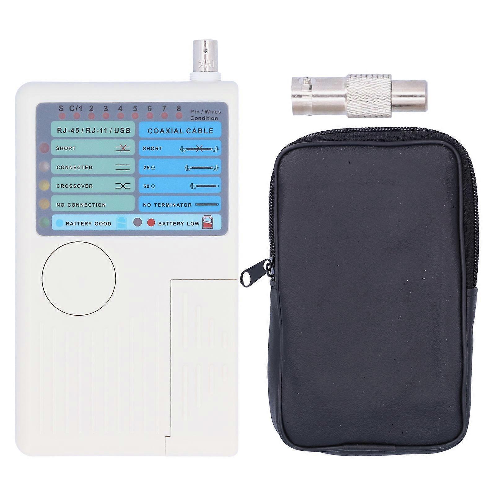 Coaxial Cable Tester Multi?Function 4?in?1 Network Tool RJ11/RJ45/USB/BNC Multi?Tester