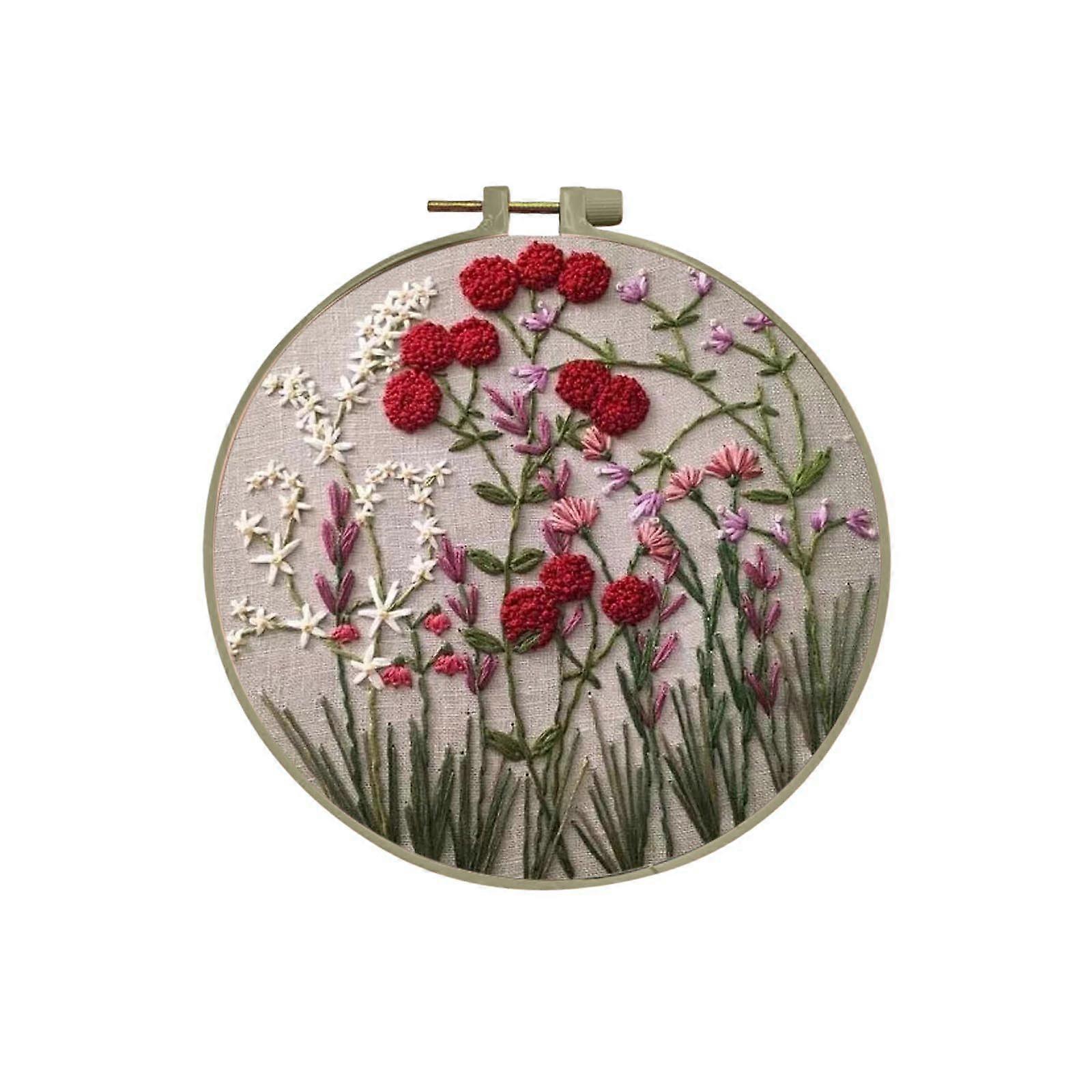 Zero Basic Beginner Embroidery Flower Kit Golden Bough 2