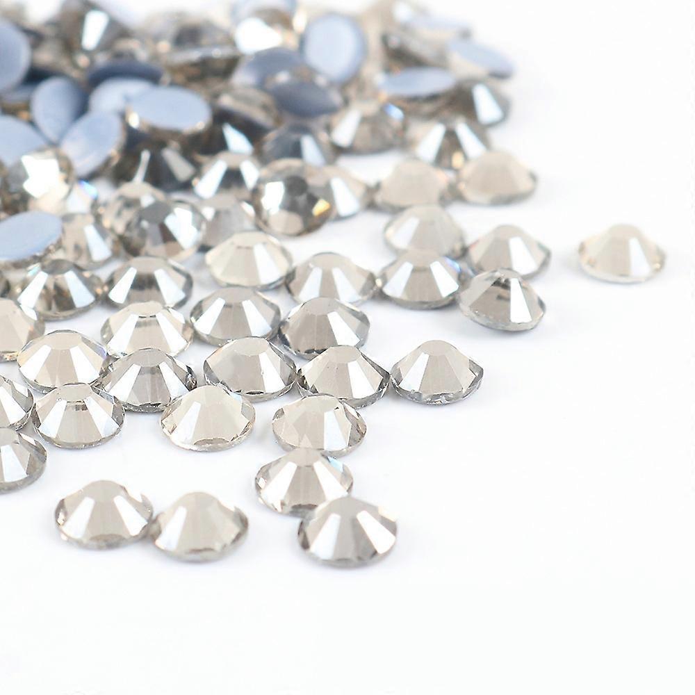 Hotfix Rhinestones Bulk for Crafts Clothes DIY Decoration, Transparent Gray (2-6mm) 288pcs/1440pcs Flat Back Crystal Round Gems