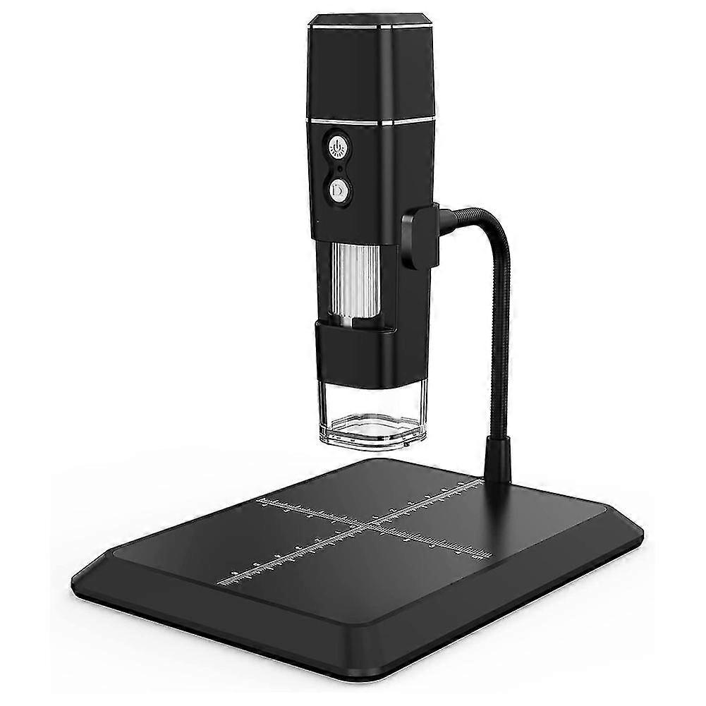 Wireless Microscope 1000x, Usb Handheld Coin Microscope Camera With Measurable Metal Base, 8 Led Li
