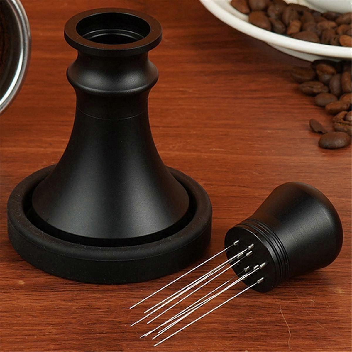 58mm WDT Poudre libre italienne 2-en-1 Presse à poudre, distributeur de poudre, marteau à poudre, aiguille de poudre libre Tamper à café