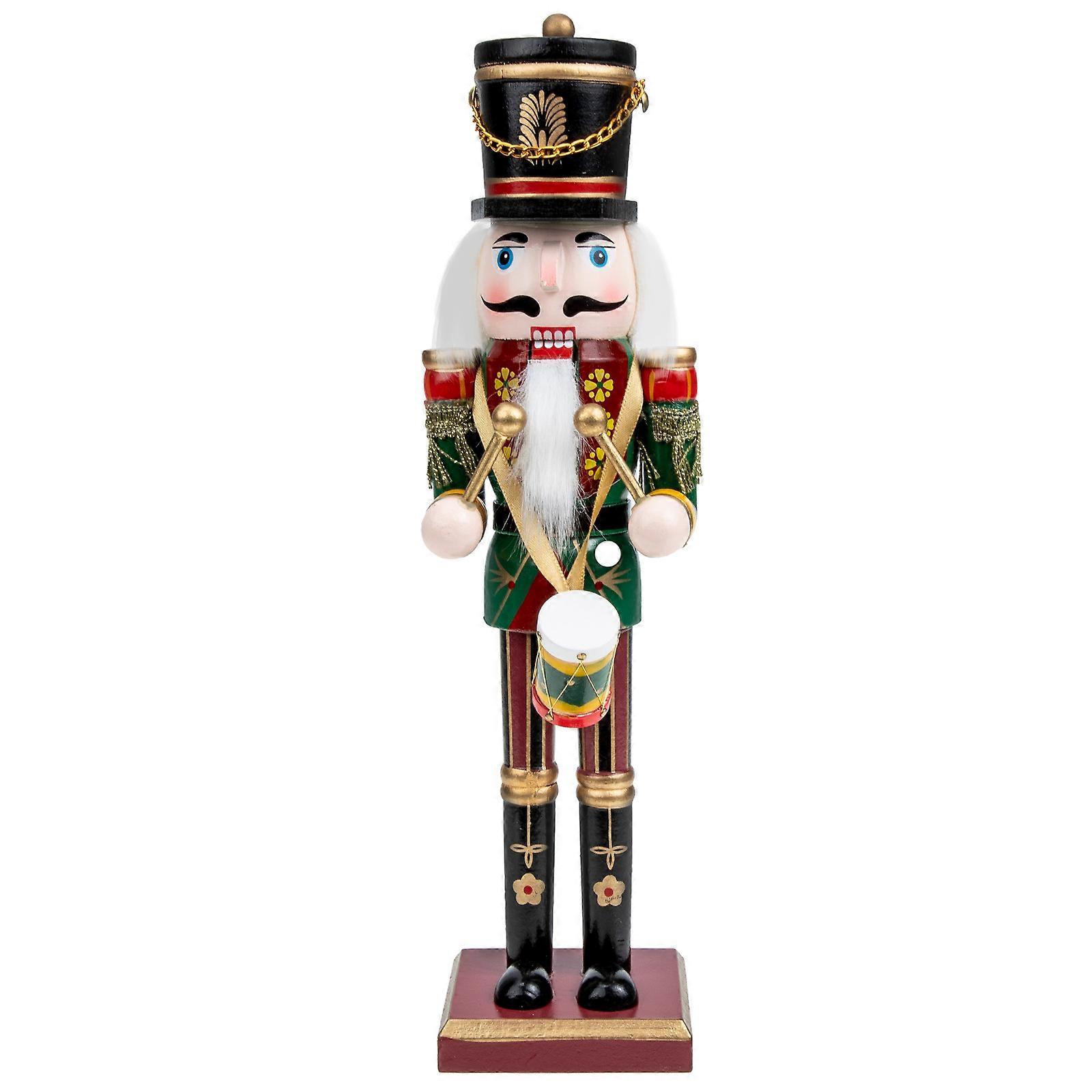 Christmas Desktop Nutcracker Wooden Nutcracker Ornament Xmas Tabletop Nutcracker