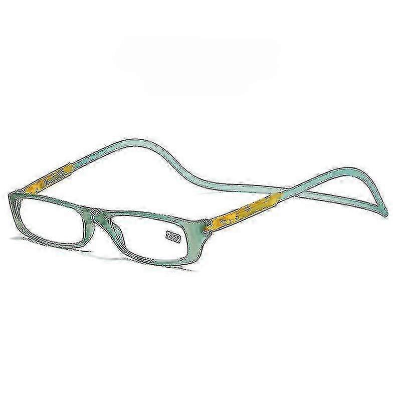 Folding Magnetic Reading Glasses Snap Click Front Neck Hanging Spectacles