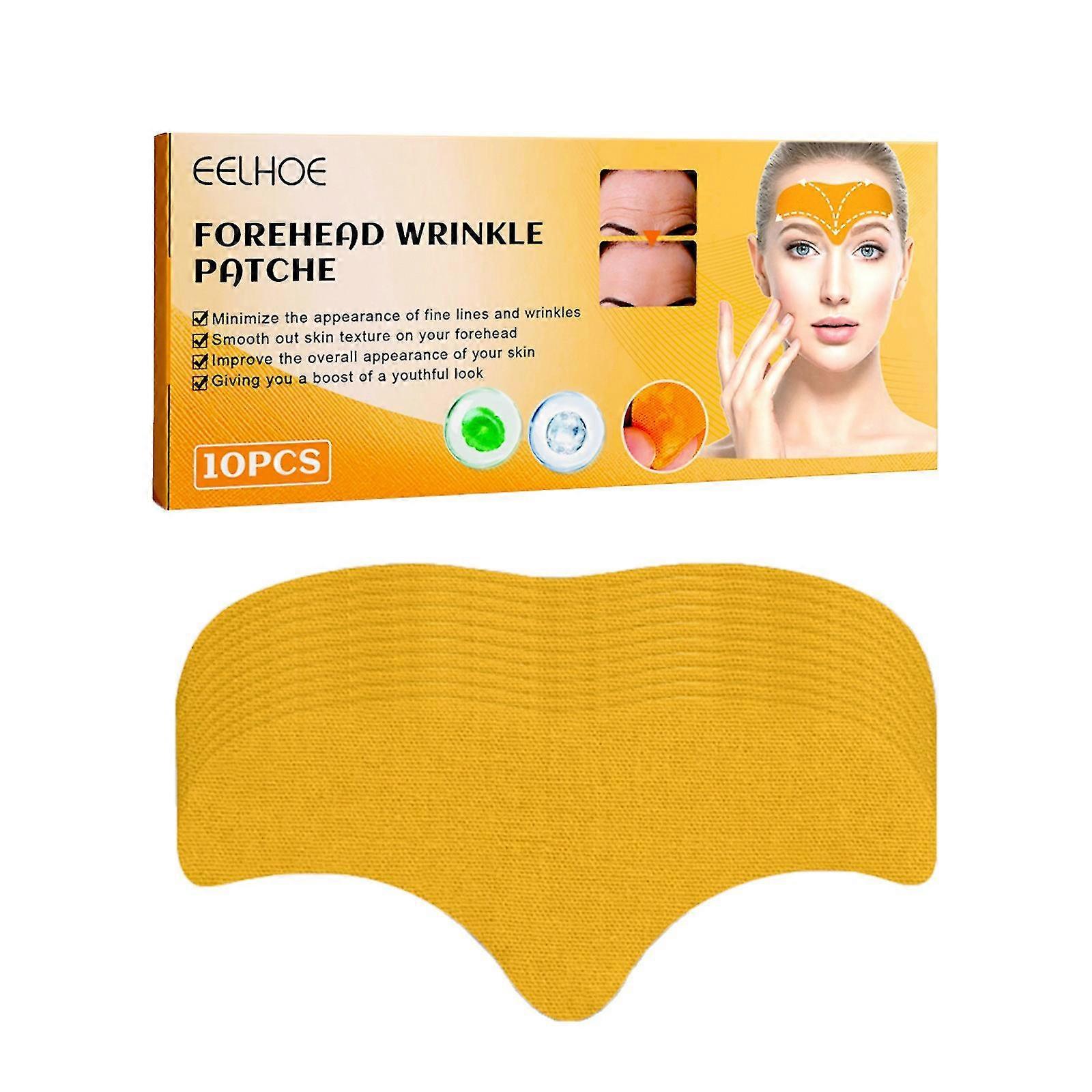 Forehead Wrinkle Patche10-pack Forehead Wrinkle Facial Patch, Wrinkle Patch With Hydrolyzed Collagen, Natural Ingredients, Smooths Fine Lines & Wrinkl