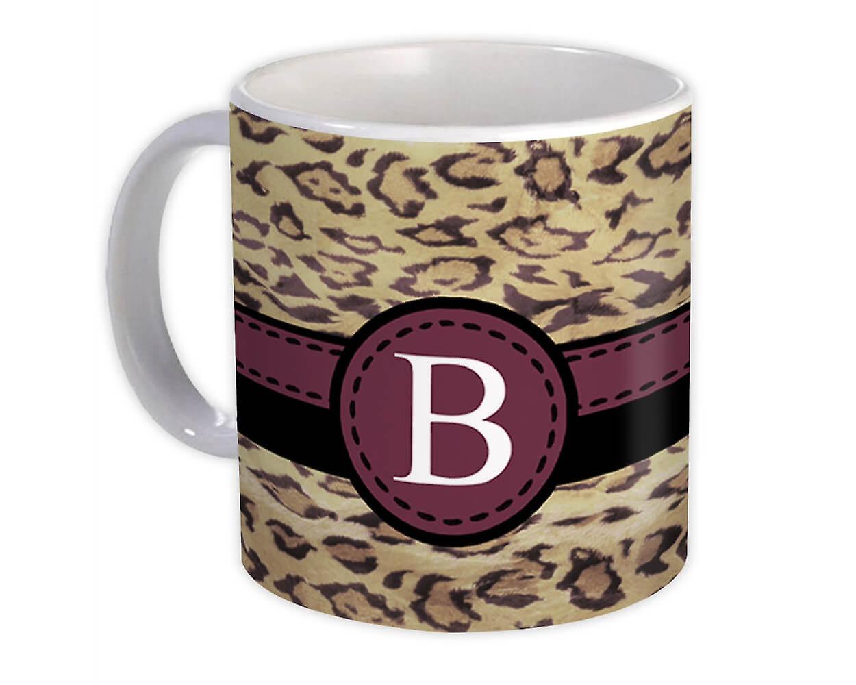 Geschenk mok: Monogram Letter B Cheetah
