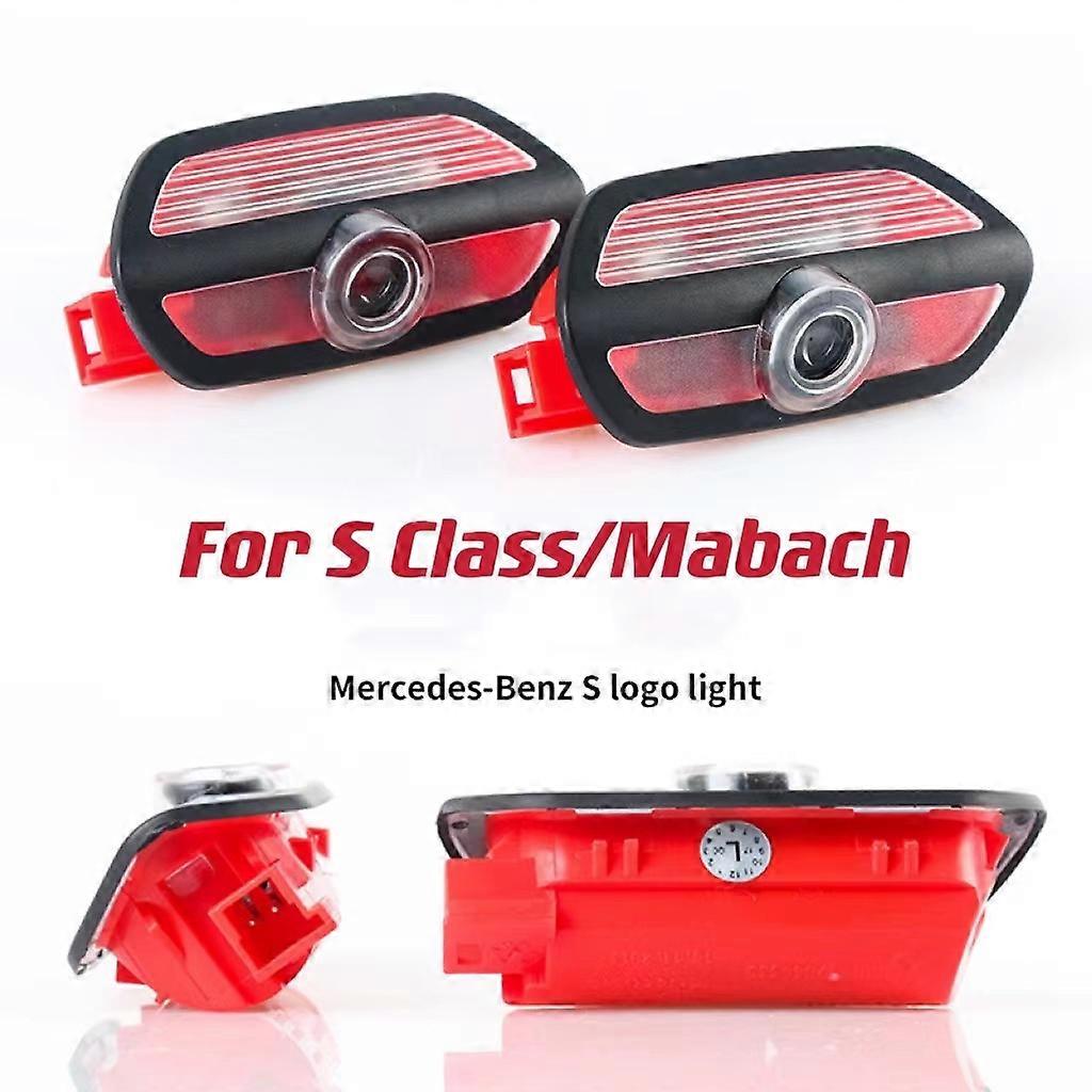 2 قطعة مصباح باب السيارة الصمام مصباح الترحيب التلقائي شعار الظل جهاز العرض ل M-ercedes B-enz Mabach S W222 S550 S63 AMG S400 S600