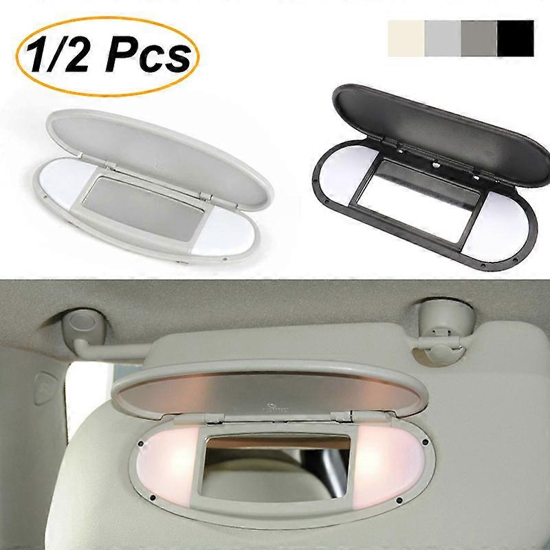 Gray Sun Visor Vanity Mirror Cover For BMW MINI Cooper R55 R56 R58 R60 (2007-2014)