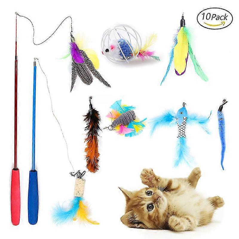 11Kinds Pet Cat Toys Feather Mouse Ball Sisal Cat Toy Interactive Funny Playing Cat Tunnel Kitten Stick Toys For Cats