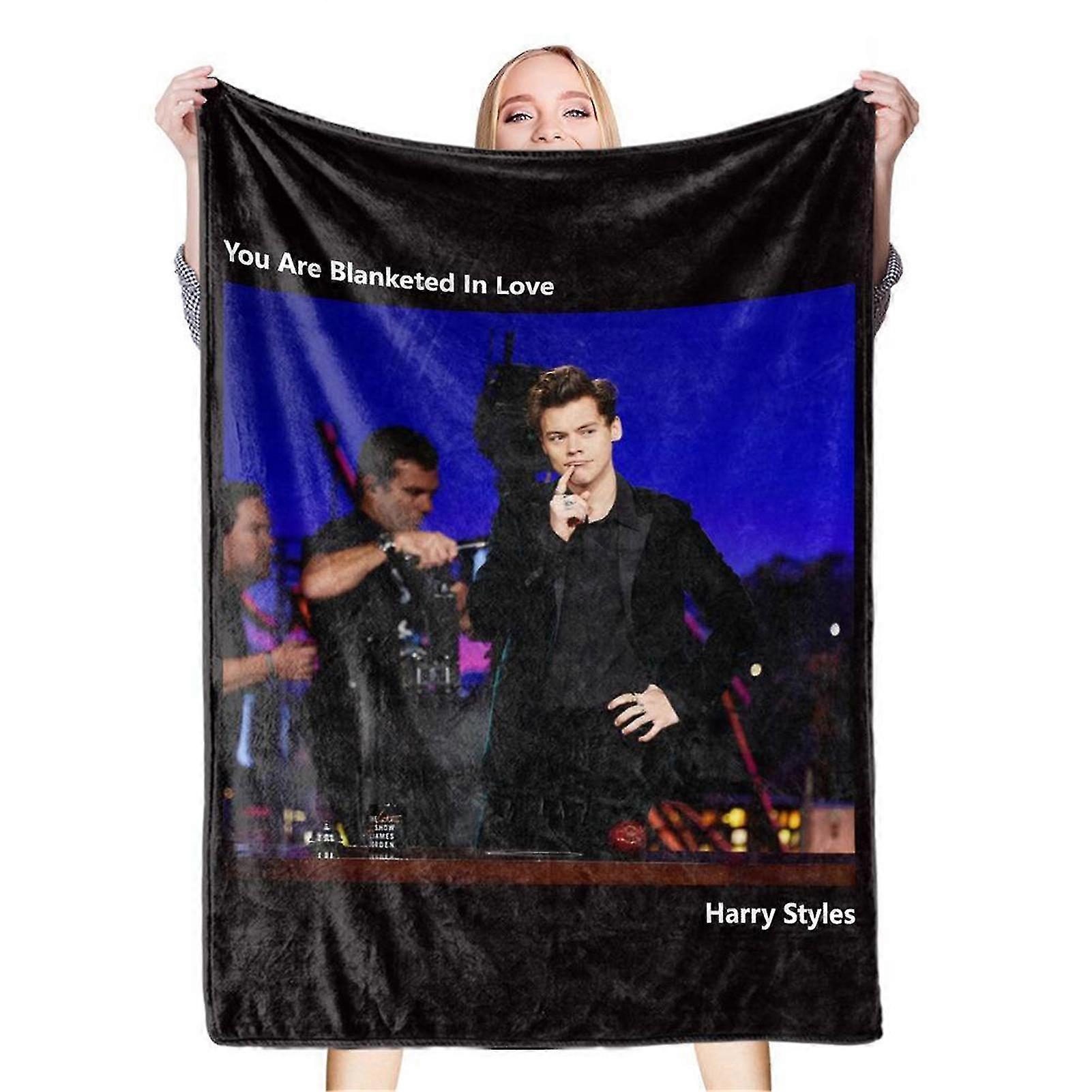 Soft Breathable Polyester Throw Blanket with Clear Star Printing for Bedroom Office - 47.2 X 59.1in