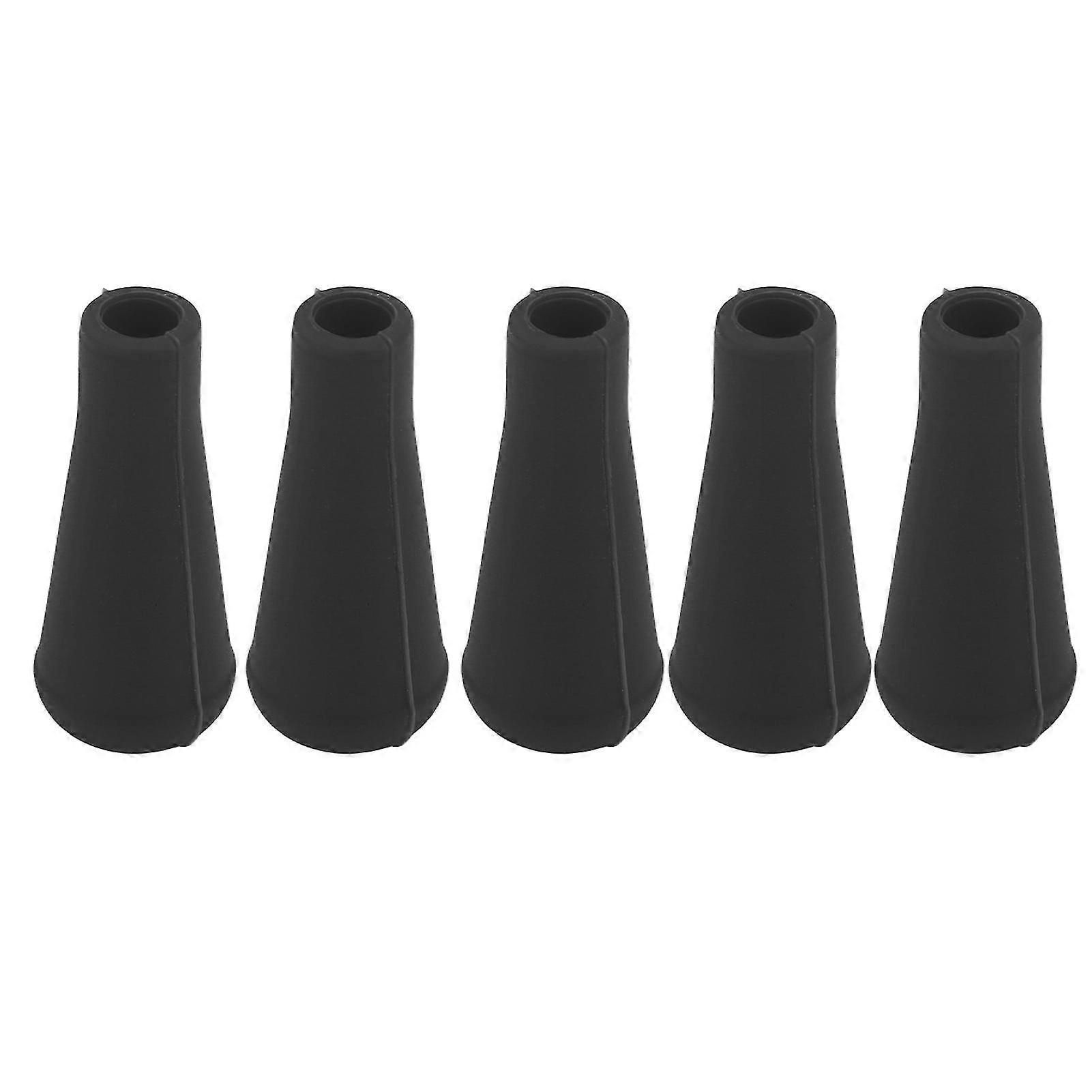 8MM Inner Diameter Rubber Arrow Points for Archery Training - 5PCS, Black