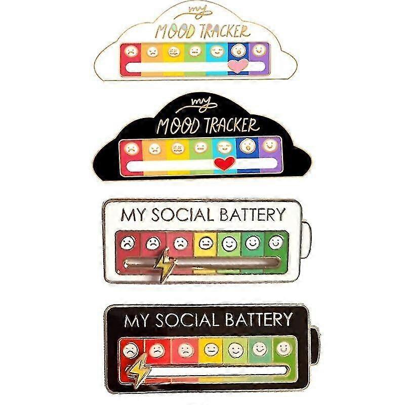Metal My Social Mood Brooch Pin Funny Interactive Enamel Badge Pins Gift-ykc-shdsa