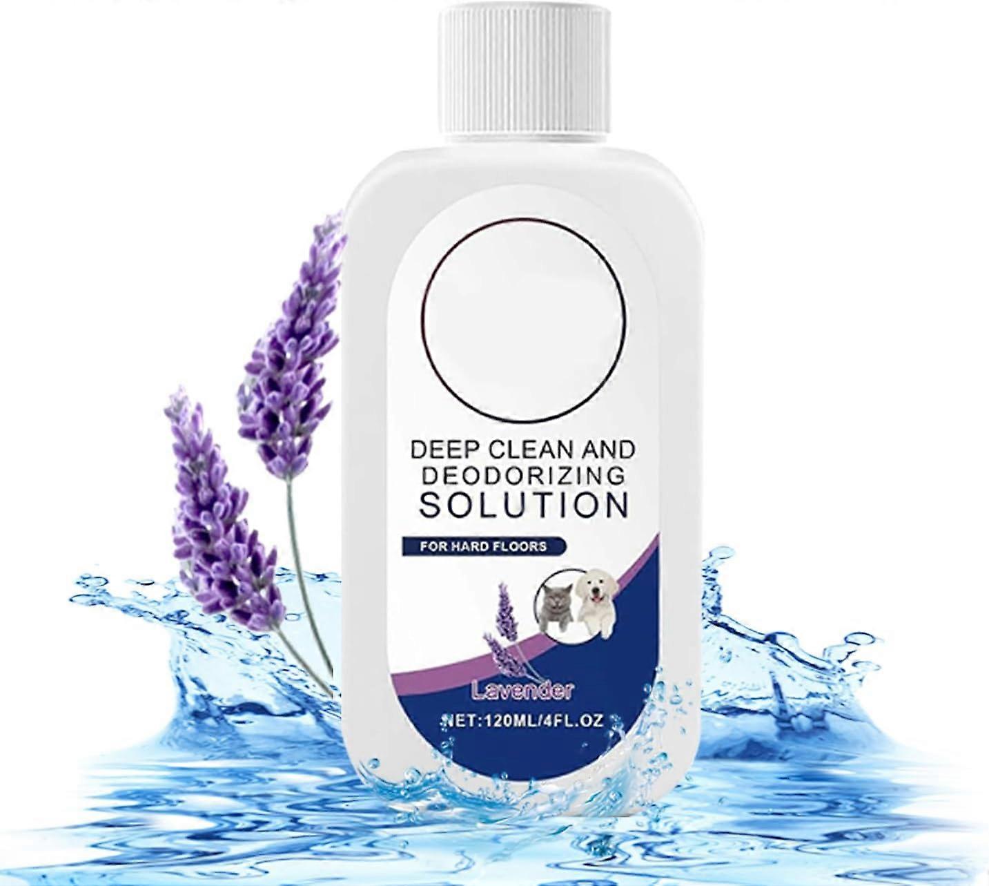 120ml Lavender Scented Cleaning Solution, Floor Cleaning Fluid Solution, Cleaning Solution Refill, Compatible with All Robot Vacuums with Mopping and 