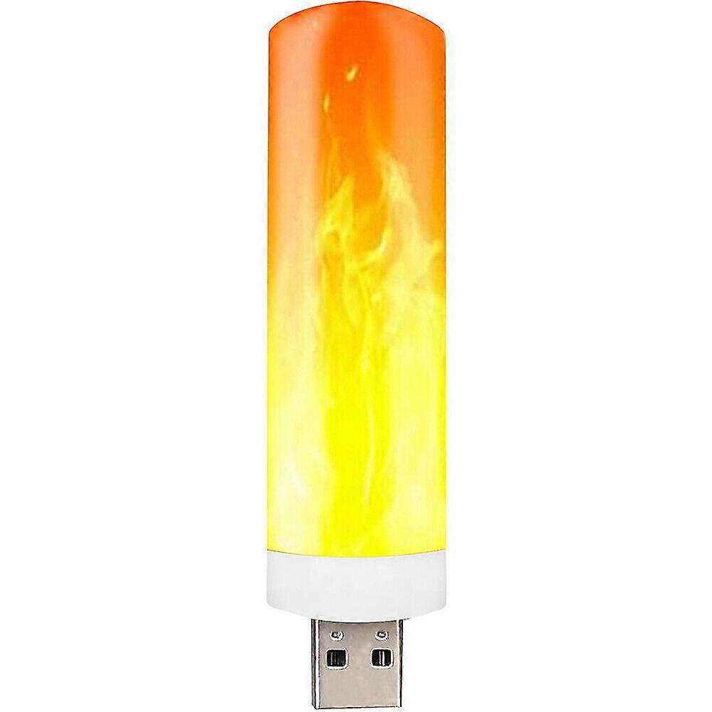 USB LED Flame Lights Flameless Flickering Effect Lamp Bulbs Home Party Bar Decor