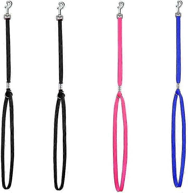 Pet Bathing Tether Straps Pet Dog Grooming Loop Dog Grooming Loops Leash For Pet Grooming Table Bathtub(4pcsblackbleupink