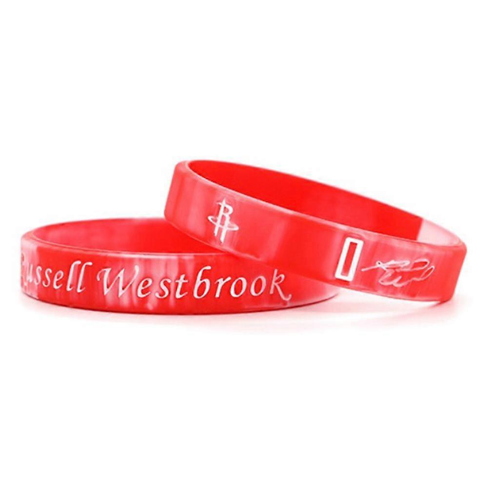 2pcs Rocket Westbrook No. 0 Silicone Bracelet