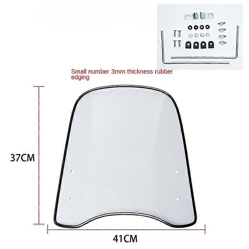 Motorcycle Front Windshield Thickened HD Clear Plexiglass Adjustable Up and Down Electric Bike Windshield Sand Insect Cover