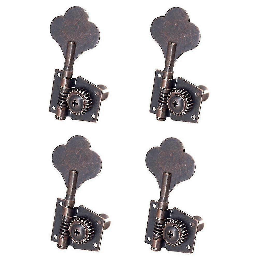 Guitar Vintage Open Tuning Key Pegs Machine Heads Tuner 4r For 4 Strings Bass Red