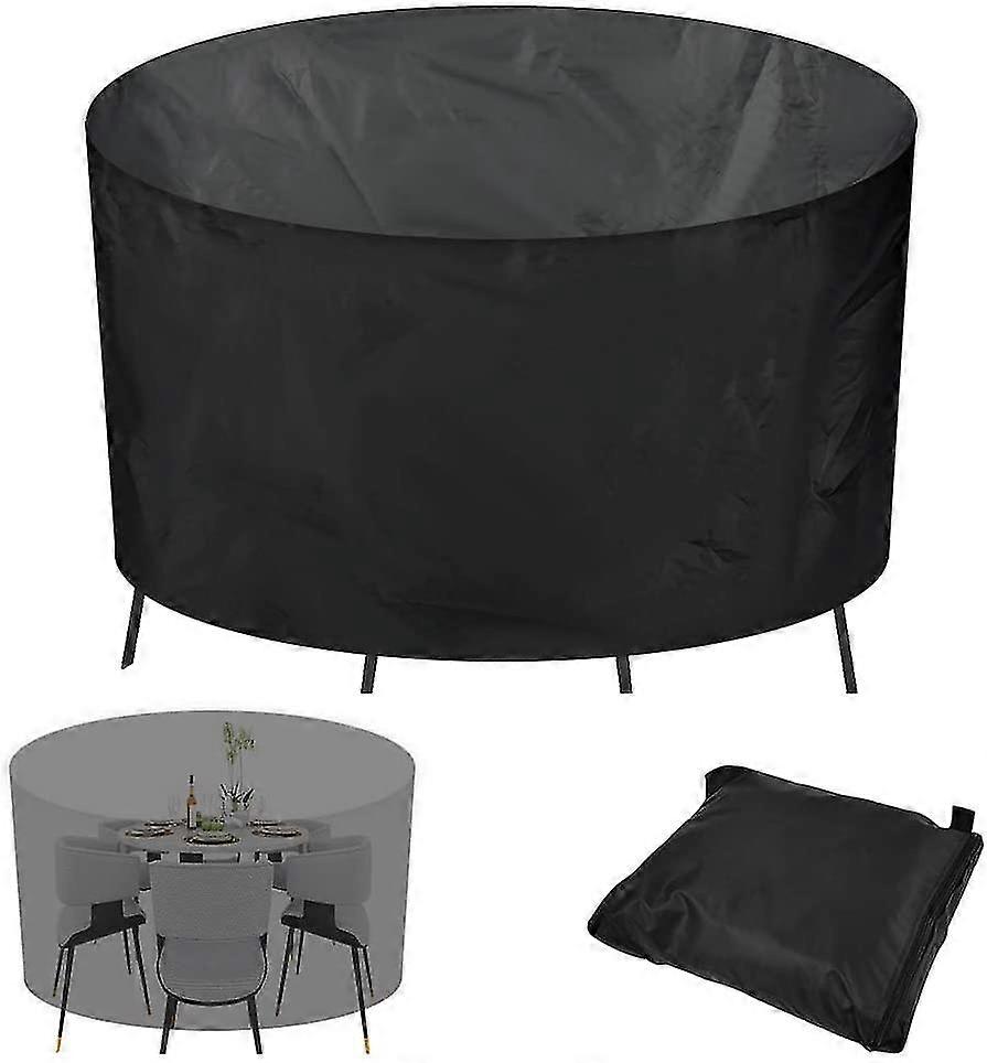 210d Tavolo Copertura protettiva esterna 185 * 110cm, coperture per mobili da giardino neri, copertura rotonda per tavolo da giardino, 210d impermeabile antivento resistente alle intemperie ... Qy ·