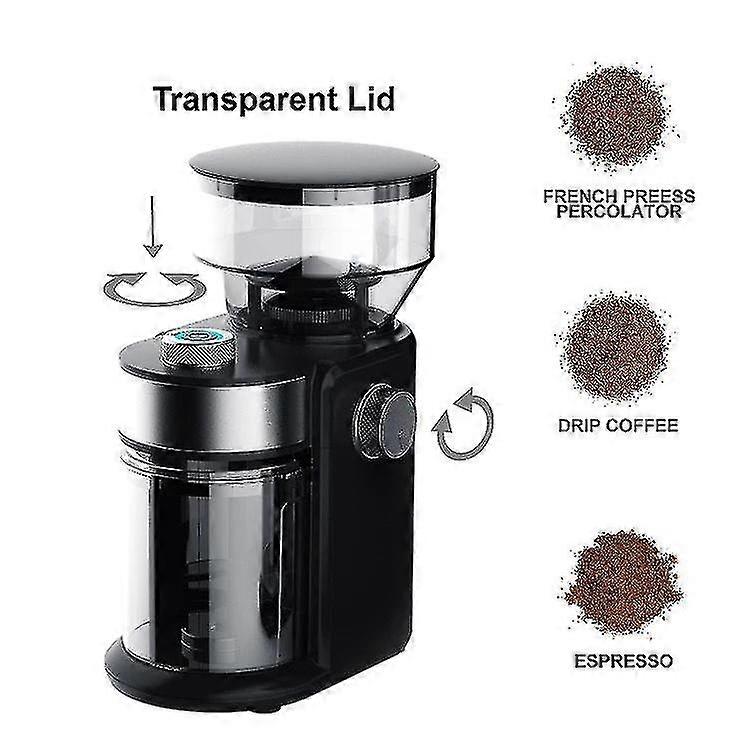 Electric Burr Coffee Grinder Adjustable Burr Mill With 18 Precise Grind Setting Coffee Maker
