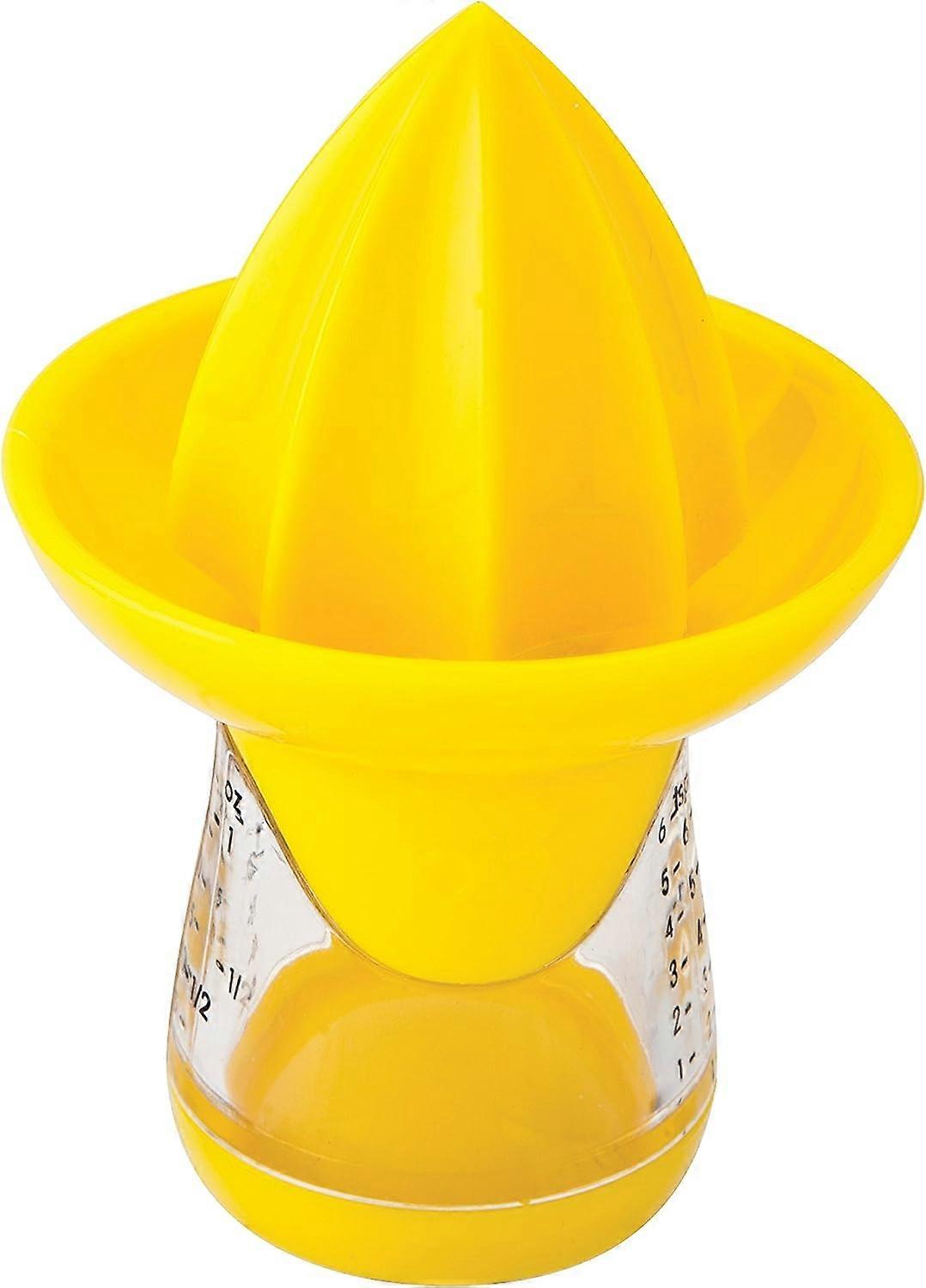 Kitchen juicer tool, lemon and lime juicer and reamer, yellow, plastic