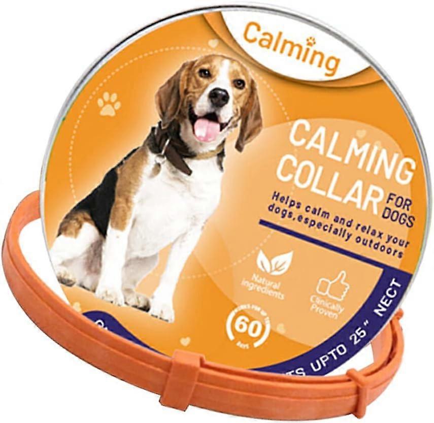 Pet Calming Collar Keeping Calm Collars Harness Loop Dog Cat, Orange for Dog, 70cm