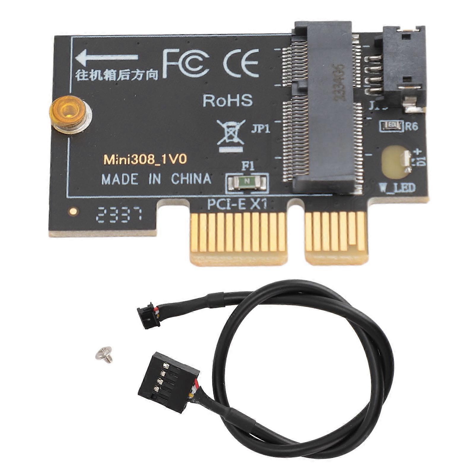 M.2 to PCIE X1 Adapter Card High Speed Data Transmission Pluggable M.2 to PCI Express X1 Mini Adapter Card for Desktop