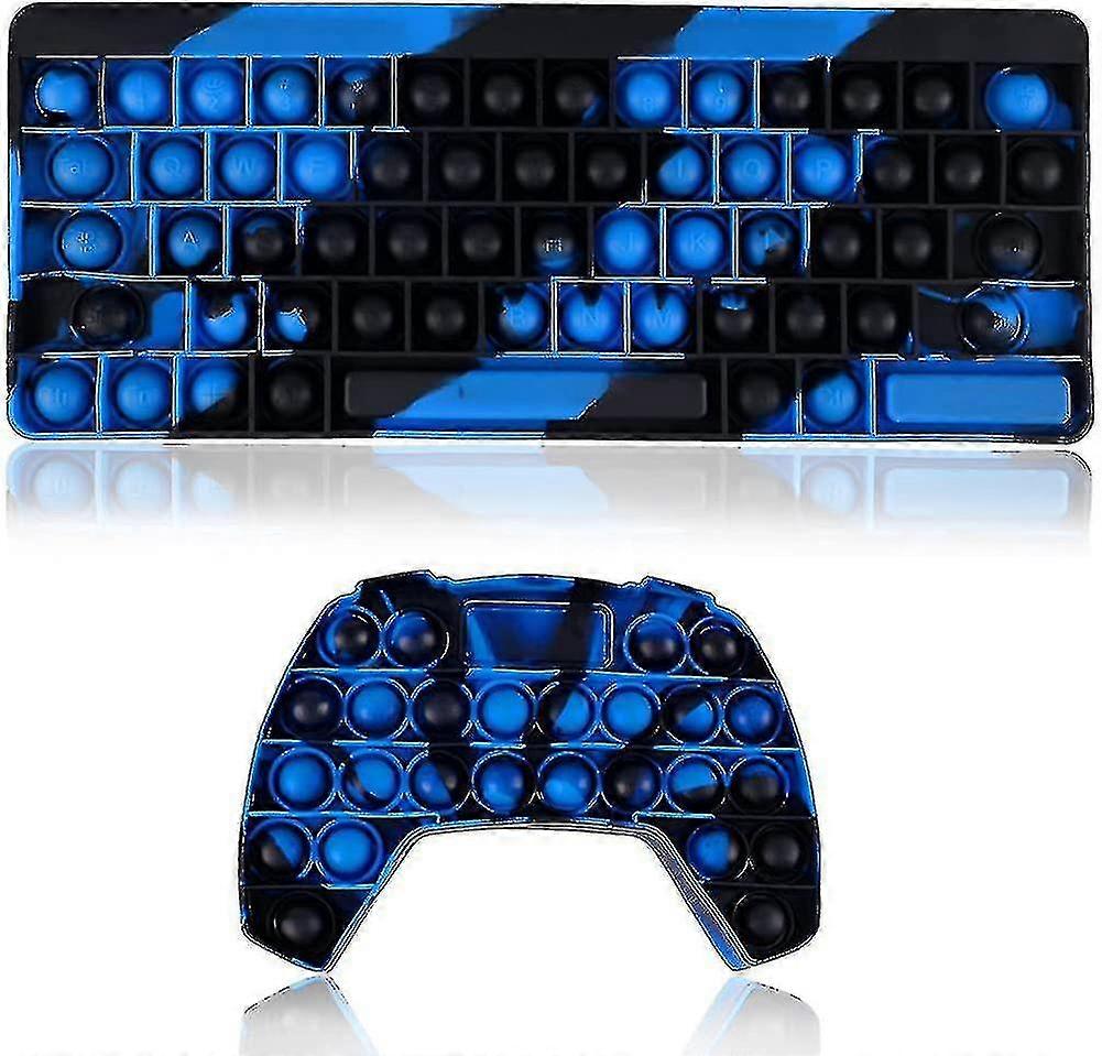Big Keyboard Pop Its It Pack, Large Size Giant Huge Mega Fidget Sensory Toy Setkit Push Bubble Popping Pops Its Popits Popet Autism Anxiety Relief Tie