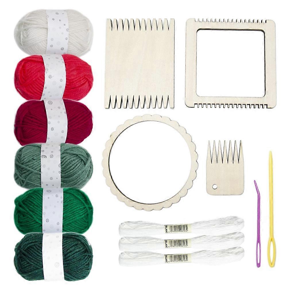 Weaving-Loom Multi-Craft Weaving Frame-Loom Christmas Yarns Kits for Tapestries