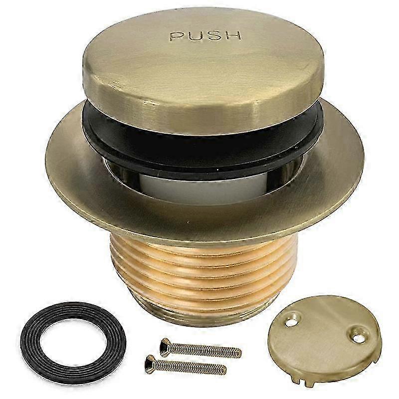 Bathtub Drain Toe Bath Tub Drain Kit With Two-hole Overflow Faceplate, Bath Tub Drain Set Replacement Assembly