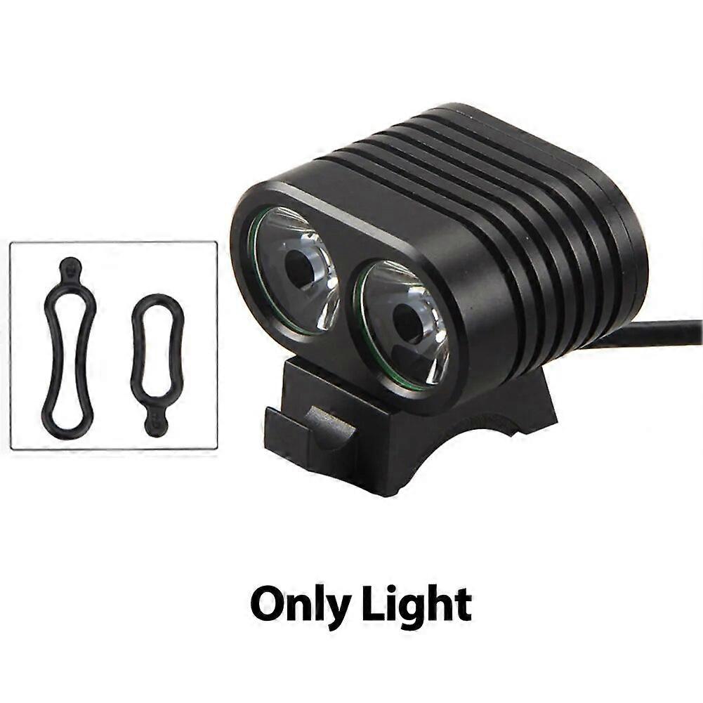 8000LM 2 T6 LED Bicycle Light Mini Bike Front Light Cycling Flashlight Headlamp with Rechargeable 18650 Battery Pack