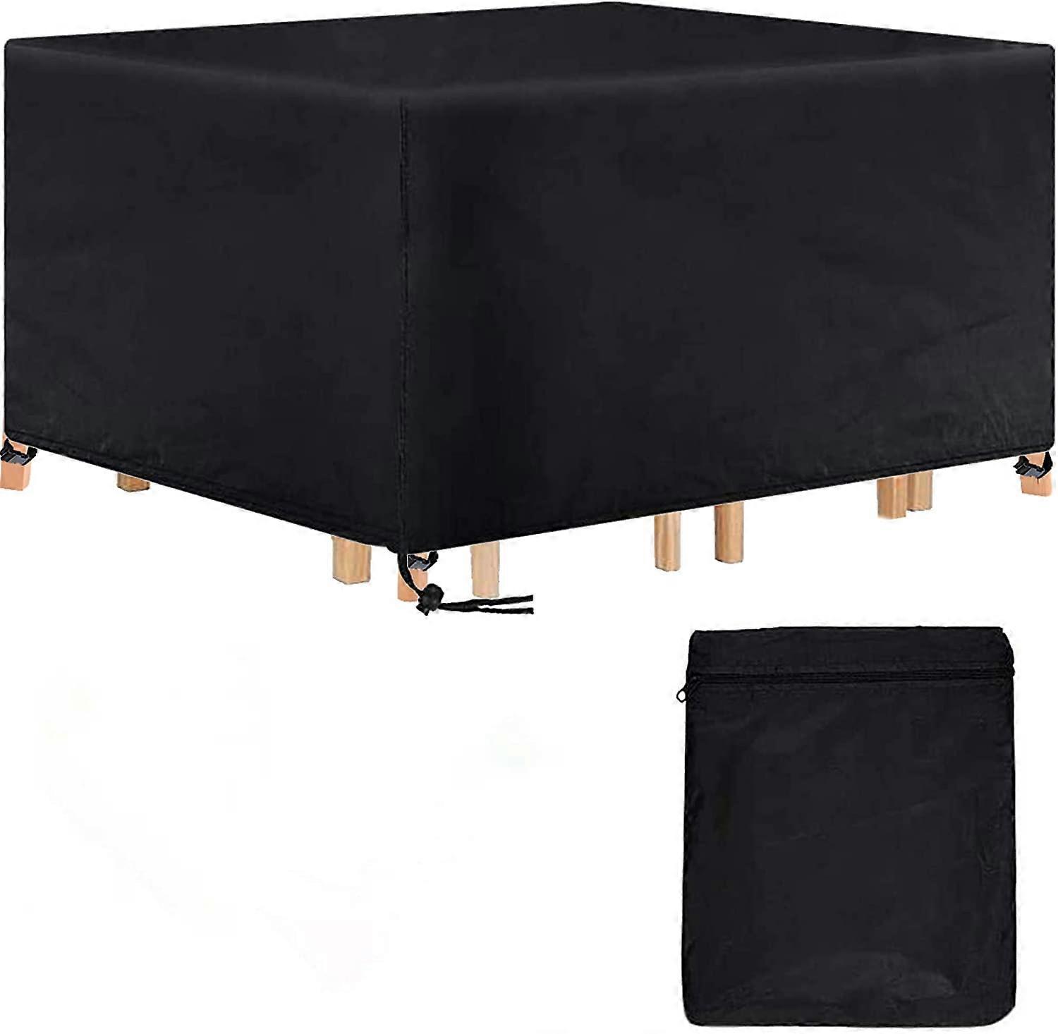 Copertura per tavolo da giardino rettangolare Copertura impermeabile per mobili da giardino, Copertura protettiva anti-UV 420D Copertura per soggiorno Tavolo da esterno, 180x120x74cm