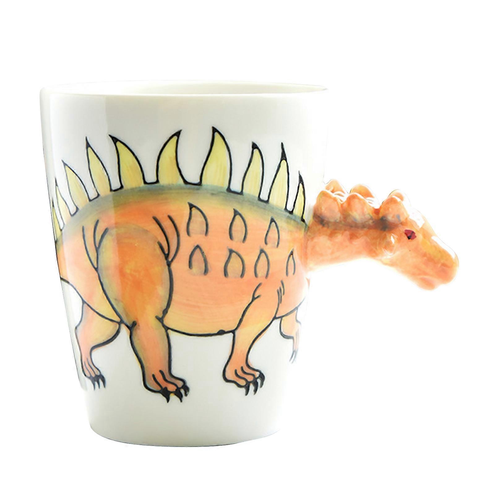 Kubek dinozaura o pojemności 14 uncji - Unikalna ręcznie malowana nowość 3D Ceramiczne kubki do kawy Dino
