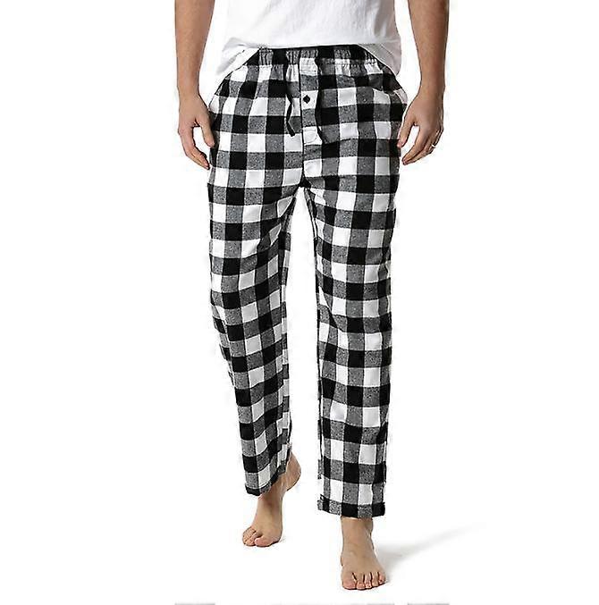 Super Soft Plaid pyjamasbyxor i bomull för män