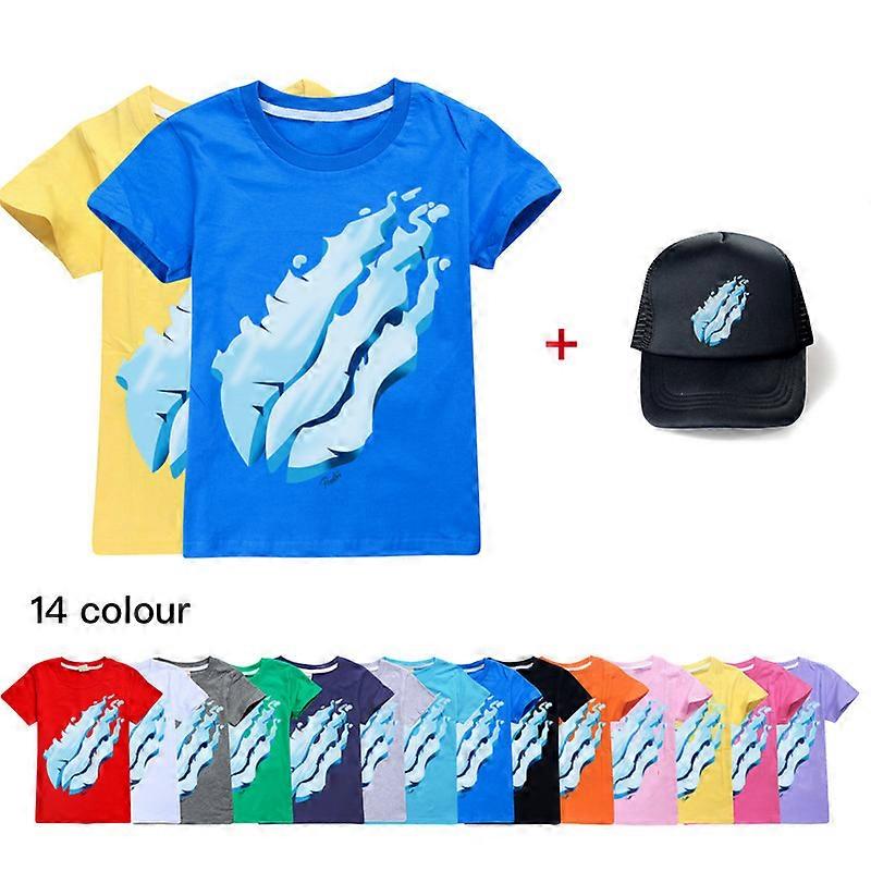 2022 Ice Cream Flame Kids Pojat Tytöt Lyhythihainen T-paita Top Tee 100% puuvilla