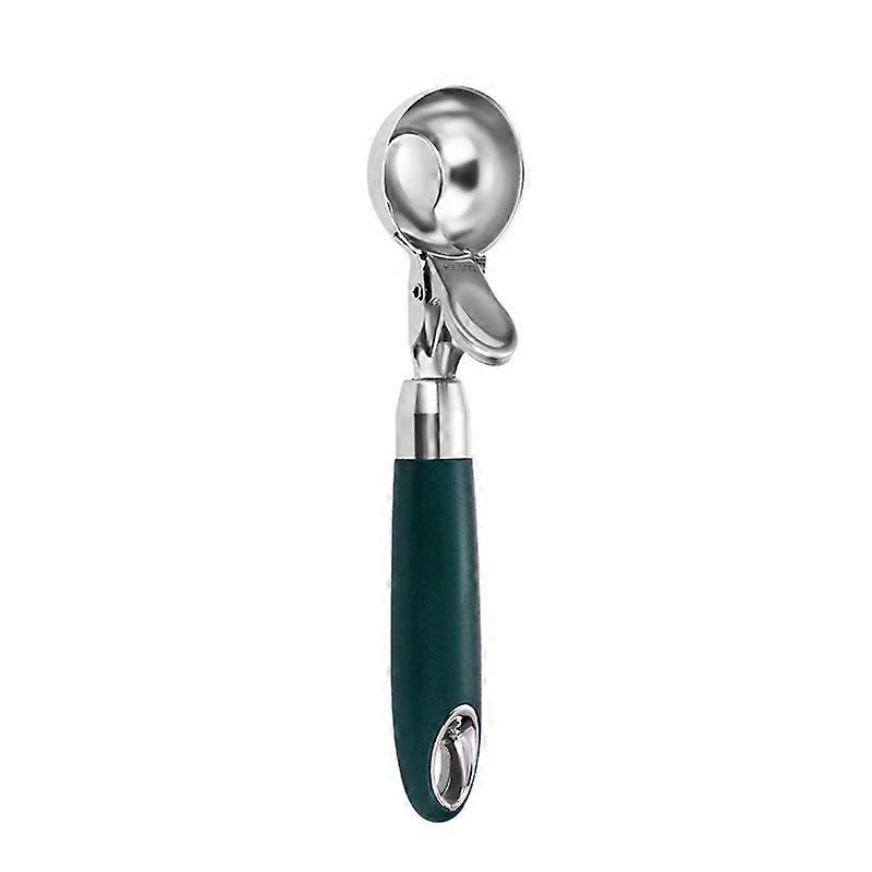 Comfortable Handle Ice Cream Scoop with Ball Fetching Device Hanging Hole Multi-functional Stainless Steel Cookie Dough Spoon Dessert Tool Qinhai