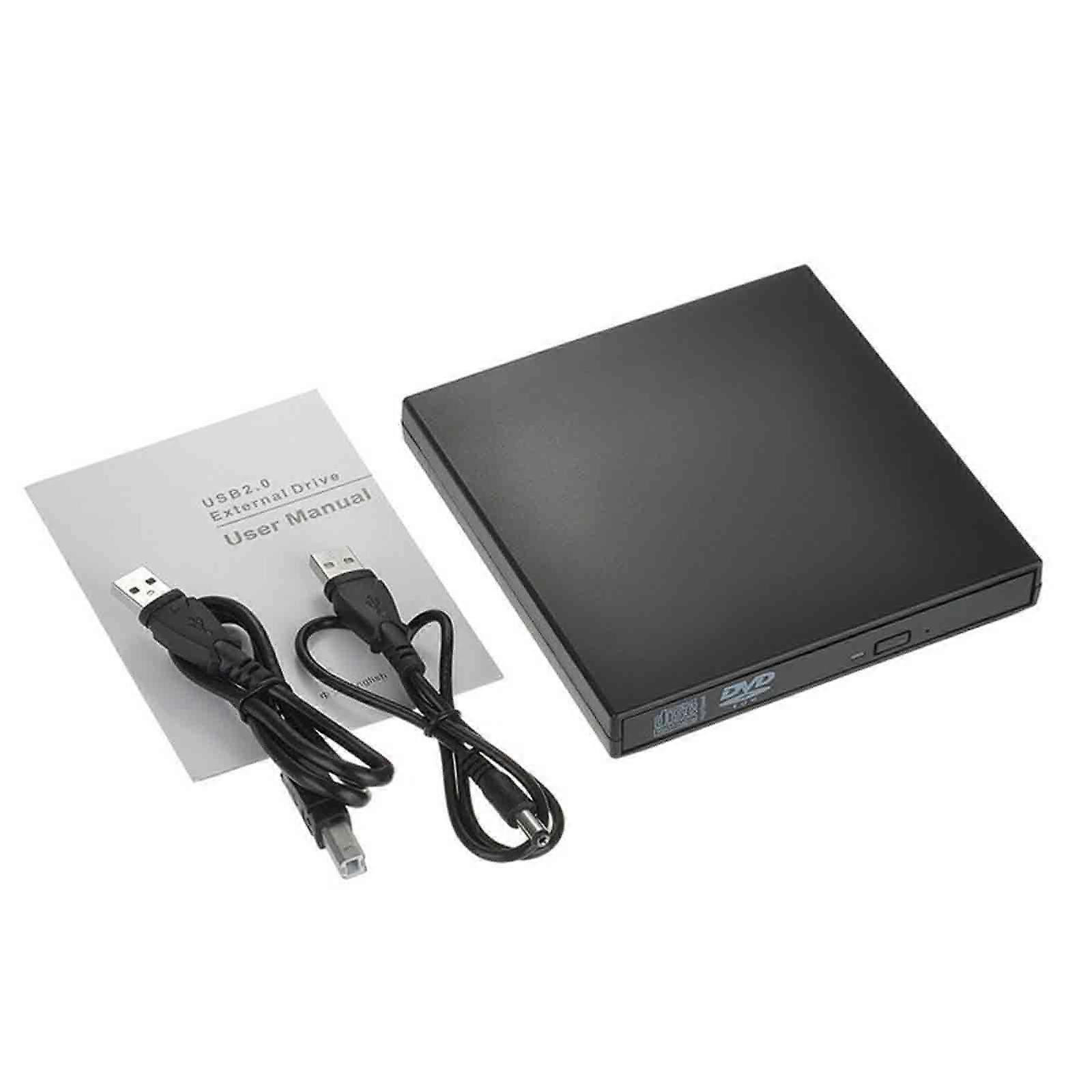 2024 New External CD DVD Drive For PC Laptop Windows 7/8/10 USB 2.0 Burner Reader Writer