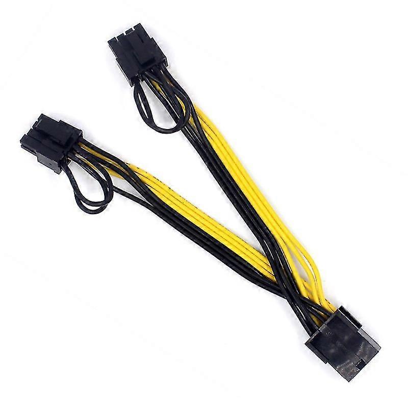 Pci-e 6-pin To 2x 8-pin Gpu Graphics Card Power Splitter Cable Pci Express Jikaix