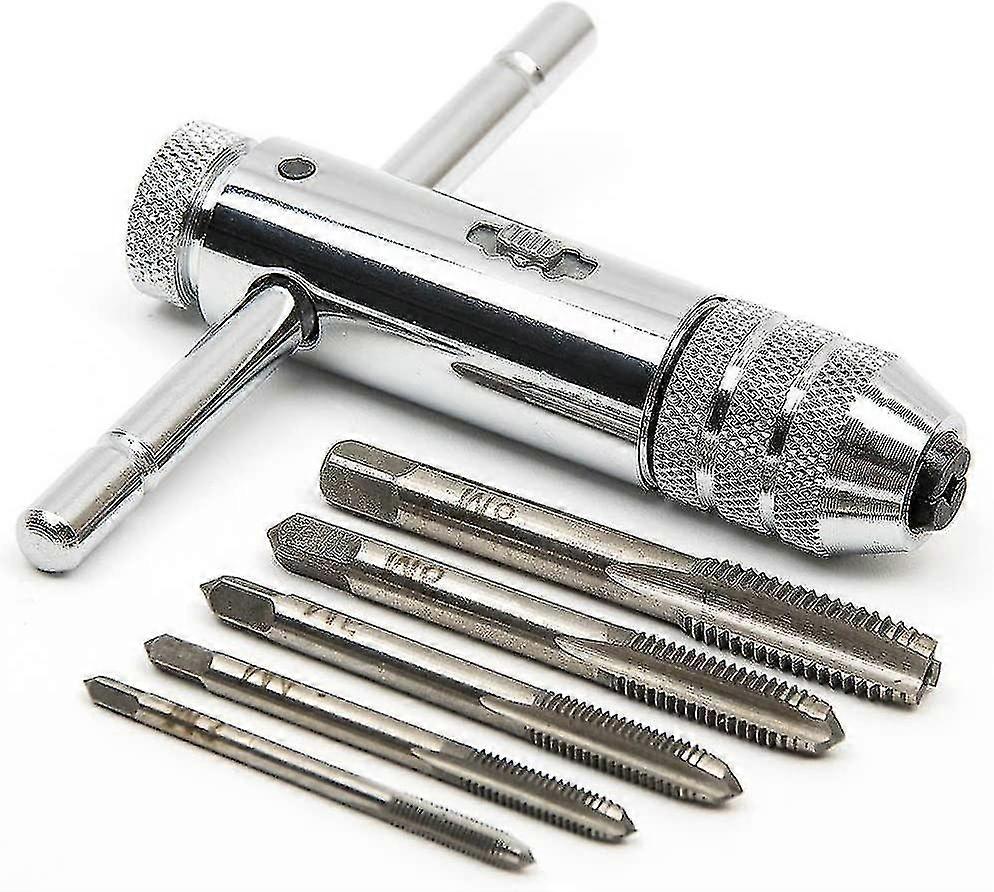 Hand Taps | Metric Taps | Taps And Dies | M3 M4 M5 M6 M8 Taps | Thread Taps | With Reversible Tap Holder With Ratchet