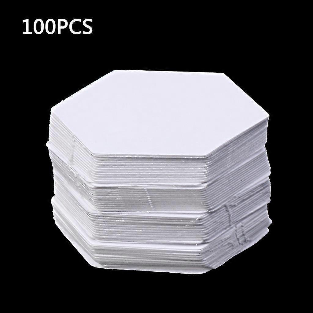 Hexagon Templates 100pcs Weiß Patchwork Papier Form Set Zubehör